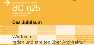 25. Architekturclub: Reden und Streiten über Architektur: Wir feiern Jubiläum! @ Fembohaus Nürnberg | Nürnberg | Bayern | Deutschland