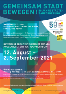 Gemeinsam Stadt bewegen! 50 Jahre Städtebauförderung @ Bayerische Architektenkammer auf AEG